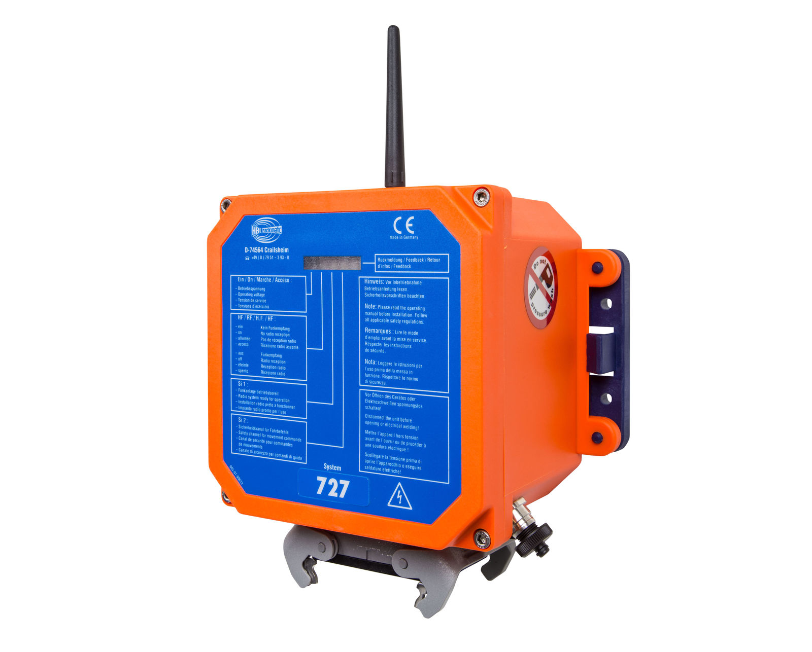 Funkfernbedienung Empfänger FSE-727 von HBC-radiomatic, orange