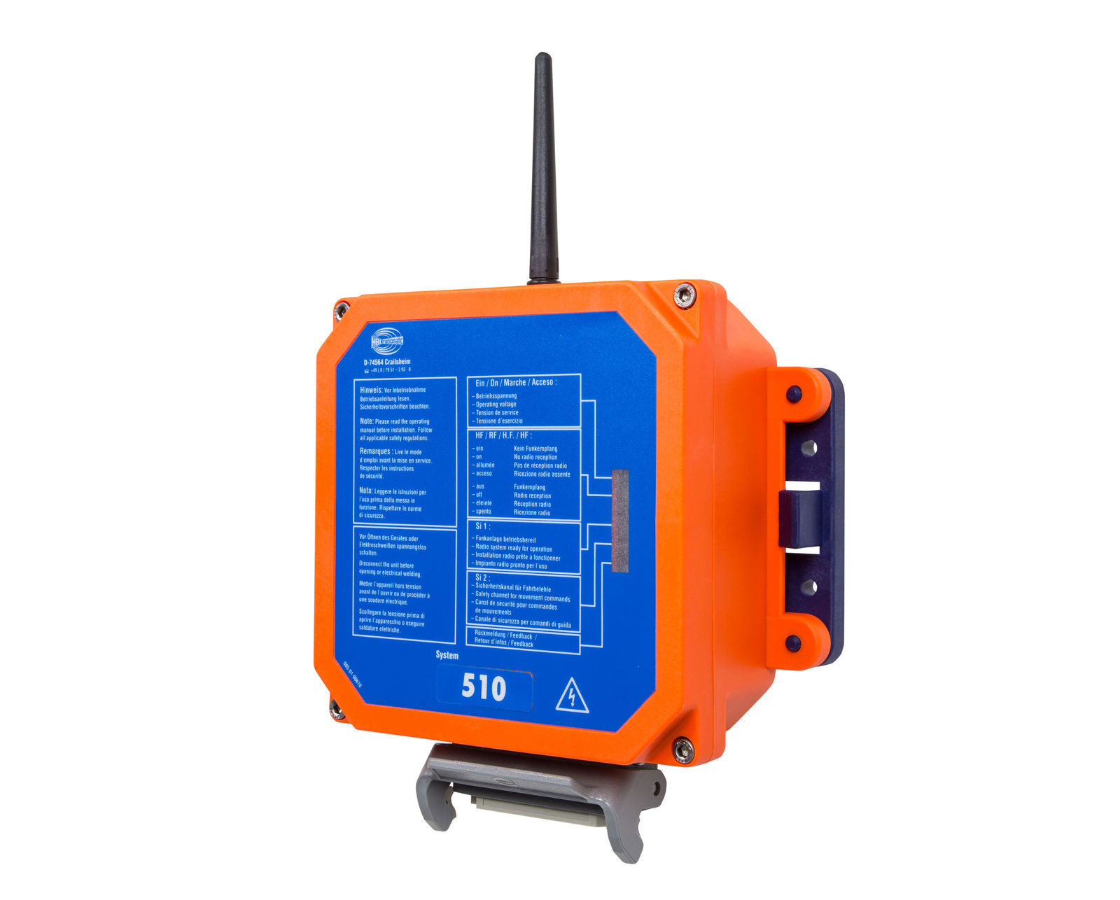 Funkfernbedienung Empfänger FSE-510 von HBC-radiomatic, orange