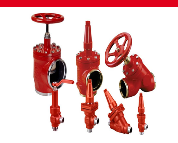 Absperr- und Regelventile von Danfoss Kältetechnik, rot, roter Balken