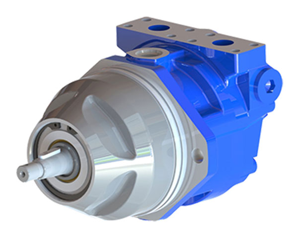 LKW-Hydraulik Einschubmotor MT45 von Hydro-Leduca, blau