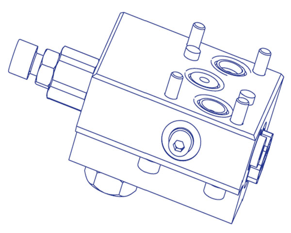 LKW-Hydraulik Zubehör Verstellpumpen L/S-Filter für TXV-Pumpen von Hydro-Leduc, zeichnung