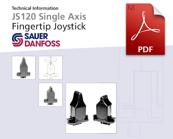 Elektronik Joystick JS120 Danfoss, Katalog-deckblatt