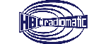 Logo HBC-radiomatic, transparenter Hintergrund, blauer Schriftzug