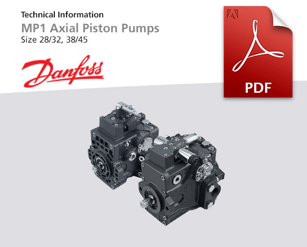 Axialkolbenpumpe Baureihe MP1 von Danfoss, PDF-Datei zum Download