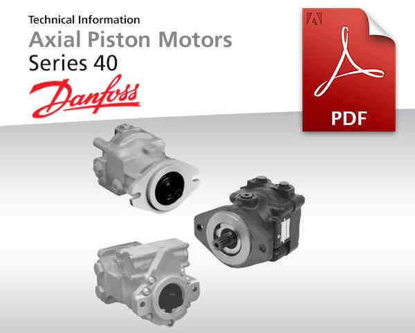 Axialkolbenmotoren Baureihe 40 von Danfoss Power Solutions, Katalog-Deckblatt