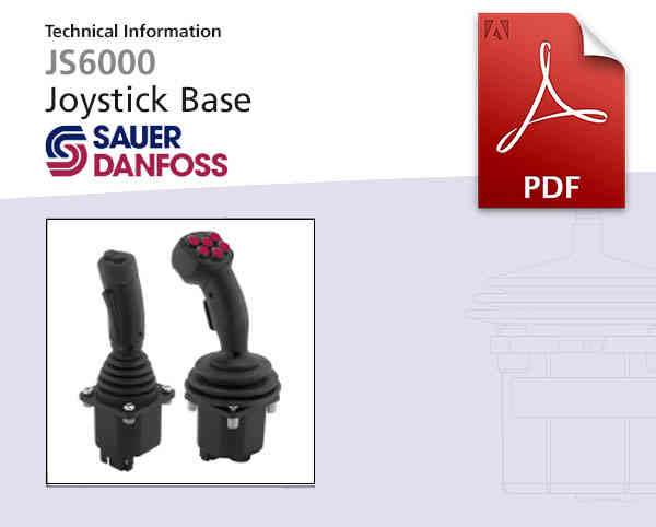 Elektronik - Joysticks JS6000 von Danfoss PLUS+1, Katalog-Deckblatt