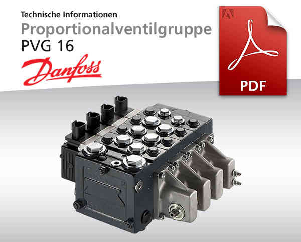 Proportionalventile PVG 16 von Danfoss Power Solutions, Katalog-Deckblatt