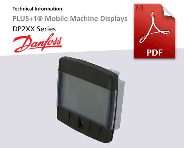 Elektronisches Display von Danfoss, DP2XX Series, Pdf-Datei zum Download