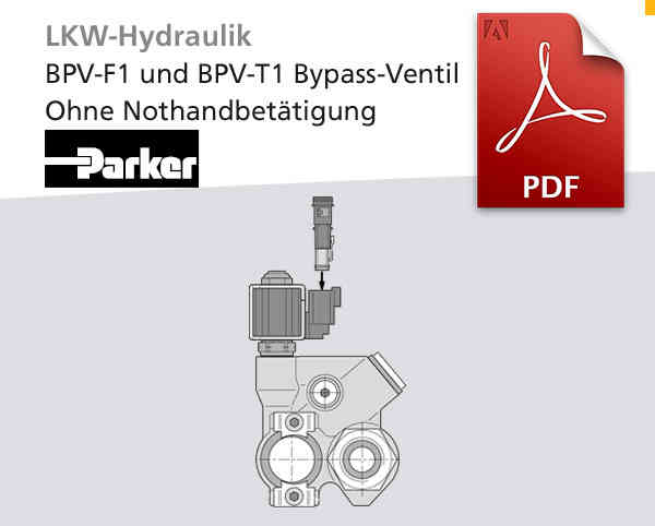 LKW-Hydraulik BPV F1 und T1 Parker, Katalog-Deckblatt