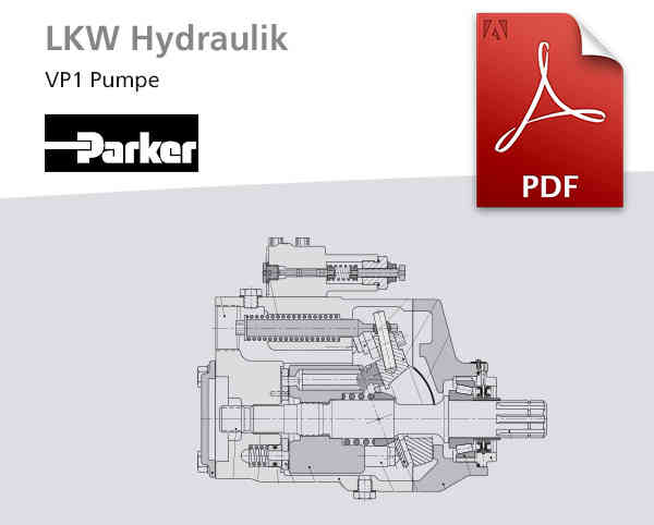LKW-Hydraulik Verstellpumpe VP1 Parker, Katalog-Deckblatt
