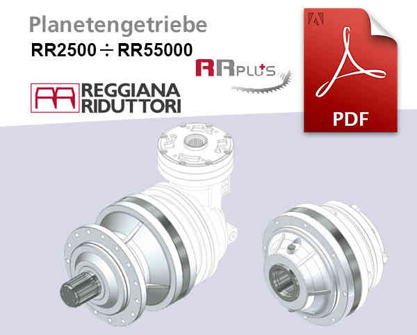 Planetenuntersetzungsgetriebe von Reggiana Riduttori, RR Plus, Pdf-Dokument zum Download