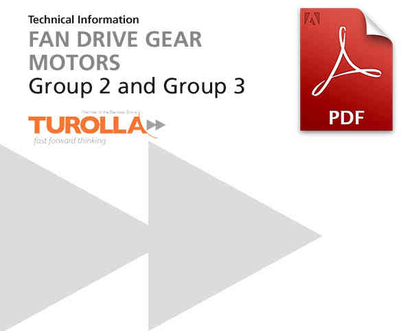 Zahnradmotoren von Turolla, Fan-Drive 2 und 3, Katalog zum Download