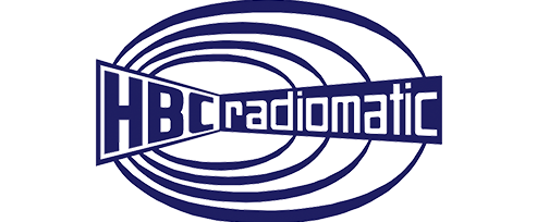 HBC radiomatic Logo, blau, Spezialist für die Fernsteuerung von Kränen & Maschinen